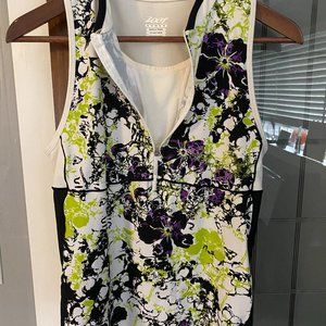 Women's Zoot Black, Purple, Green, White 1/2 Zip Training and Competition Jersey